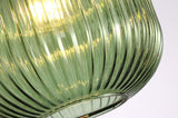 Striped Lantern Clear Glass Pendant Lighting
