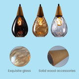 Artisan Glass Pendant Light Vintage Anti Glare for Dining Room
