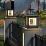 Outdoor Solar Waterproof Column Outdoor Stone Pillar Lights
