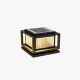 Outdoor Brass Solar Column Brick Pillar Lights