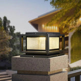 Outdoor Brass Solar Column Brick Pillar Lights