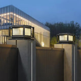 Outdoor Brass Solar Column Brick Pillar Lights