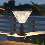Outdoor Diamond Solar Light Lights on Pillars