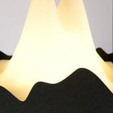 Mountain Shape Square Column Contemporary Outdoor Pillar Lights