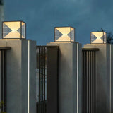 Outdoor Stainless Square LED Light Pillars