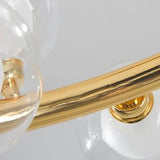 Modern Ring Bubble Chandelier Dimmable Gold Glass for Living Room