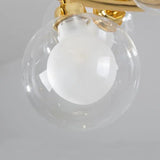 Modern Ring Bubble Chandelier Dimmable Gold Glass for Living Room