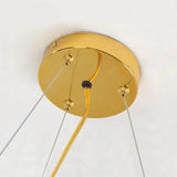 Modern Ring Bubble Chandelier Dimmable Gold Glass for Living Room