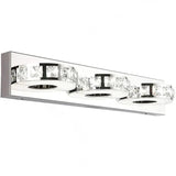 Ring Shaped Crystal Silver Bathroom Wall Lights - Clowas