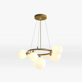 Modern Sphere Pendant Light with Grey Glass