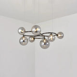 Modern Sphere Pendant Light with Grey Glass