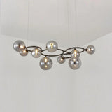 Modern Sphere Pendant Light with Grey Glass