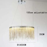 Ring-shaped Tassel Modern Luxury Pendant Light - Clowas