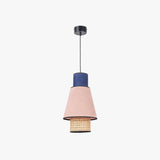 Japanese Multi Layer Rattan Fabric Pendant Light
