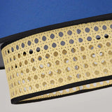 Japanese Rattan Fabric Small Pendant Light for Dining Room