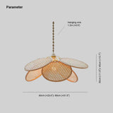 Southeast Asian Rattan Flower Pendant Light