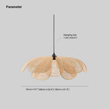 Nordic Flower Rattan Pendant Light Dimmable for Dining Room