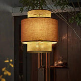 Contemporary Chinese Rattan Lantern Pendant Light