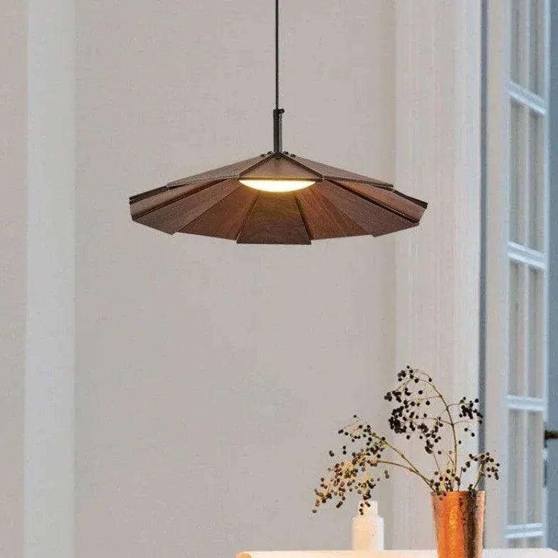 Petal-Shaped Wooden Pendant Light - Clowas