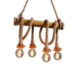 Rope Design Vintage Wood Pendant Light - Clowas