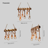 Rope Design Vintage Wood Pendant Light - Clowas