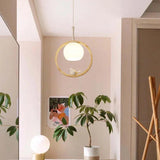 Round Bird Dining Room Wooden Pendant Light - Clowas