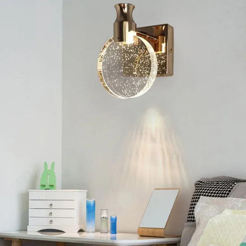Round Bubble Transparent Metal LED Wall Light - Clowas