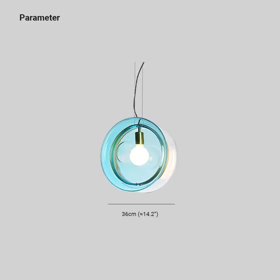 Round Colorful Glass Modern Pendant Light - Clowas