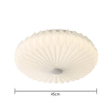 Modern Geometric Pleated Shade Ceiling Light for Study Room