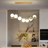 Luxury Linear Multi Head White Glass Pendant Light