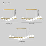Luxury Linear Multi Head White Glass Pendant Light