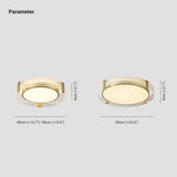 Round LED Ceiling Lights With Copper And Glass
