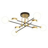 Globe Glass Ceiling Light with Luxurious Iron Branch Design