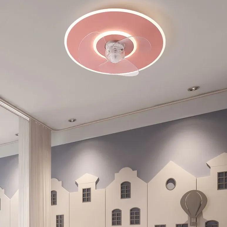 Round Noodle Modern Ceiling Fan with Light - Clowas