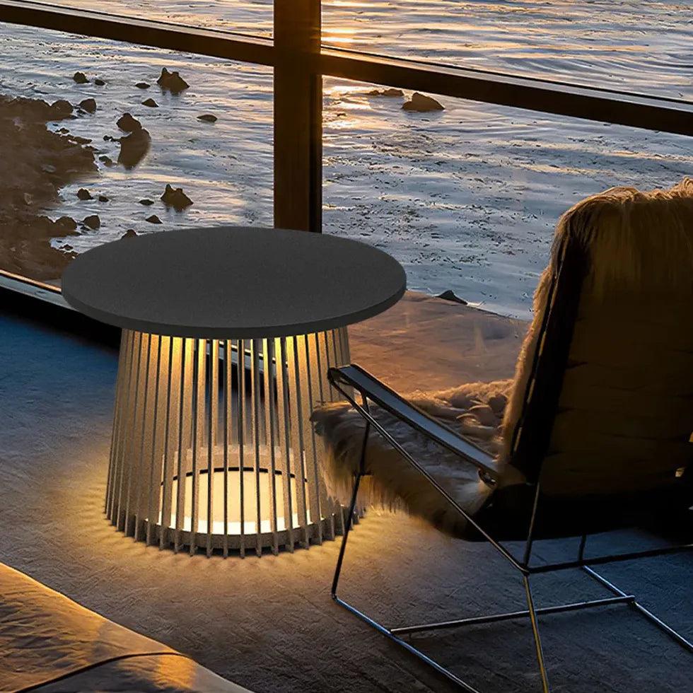 Round Table Outdoor Floor Lamps - Clowas