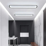 Rounded Corners Black Modern Flush Ceiling Lights - Clowas