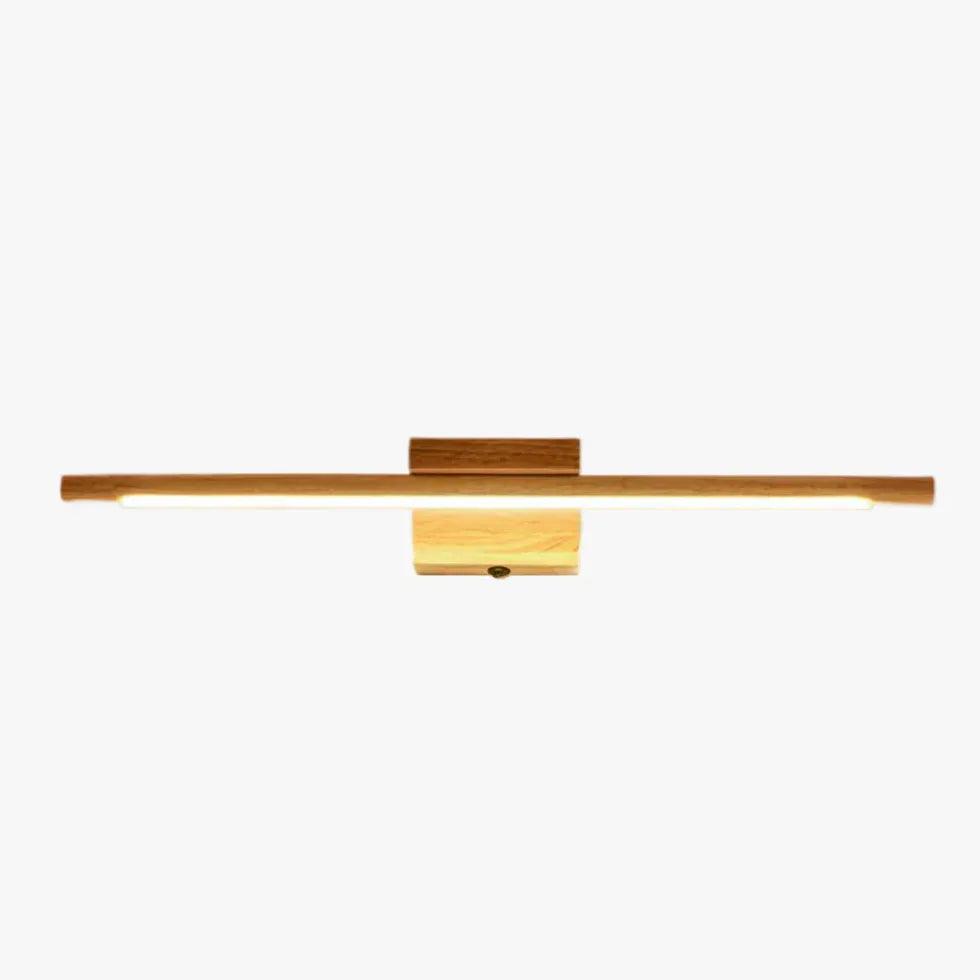 Rustic Linear Wooden Led Mirror Lights - Clowas
