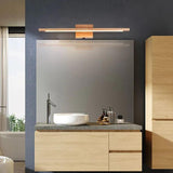 Rustic Linear Wooden Led Mirror Lights - Clowas