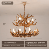 Rustic style antler led chandelier - Clowas