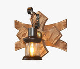 Sailing Lantern Wooden Vintage Wall Lights - Clowas