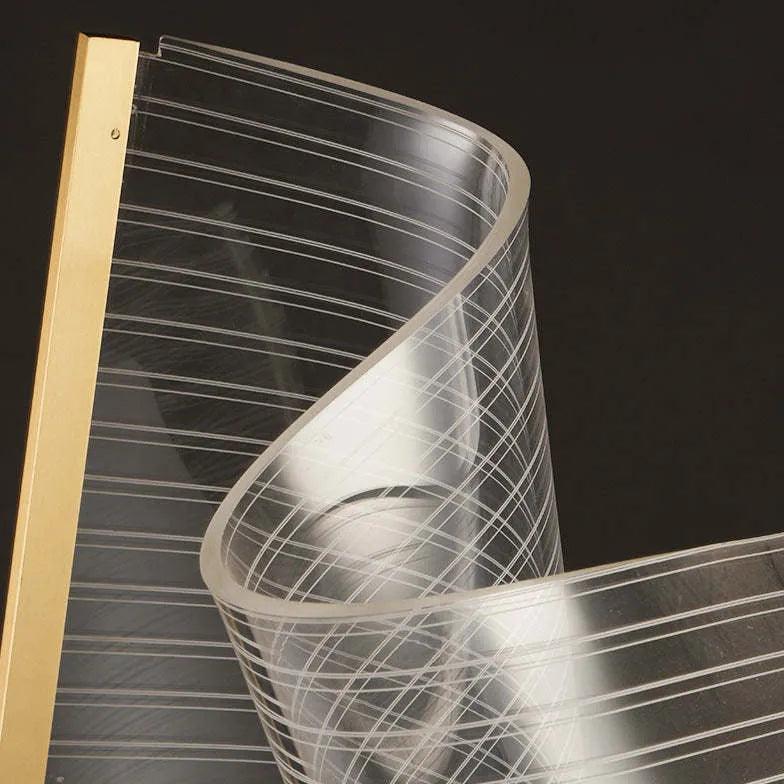 Acrylic Transparent Flowing Fabric Design Floor Lamp - Clowas