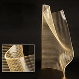 Acrylic Transparent Flowing Fabric Design Floor Lamp - Clowas