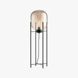 Floor Lamp with Square Base Glass Globe Design