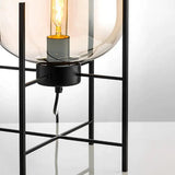 Floor Lamp with Square Base Glass Globe Design