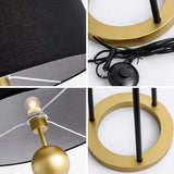Eye-Caring Black Floor Lamp with Tripod for Living Room