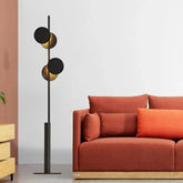 Minimalist Black Metal LED Floor Lamp for Living Room