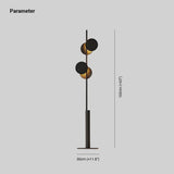 Minimalist Black Metal LED Floor Lamp for Living Room