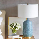 Bedside Table Lamps with Vintage Ceramic Design