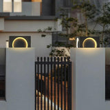 Semicircle Rectangle Led Outdoor Pillar Lights - Clowas