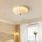 Vintage Glass Ceiling Light with Pudding Shape for Bedroom